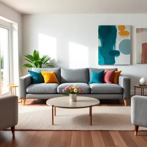 Jakie kolory do szarej kanapy
